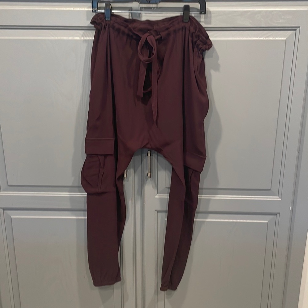 Ulla Johnson cargo pant, cinched waist with drawstring closure